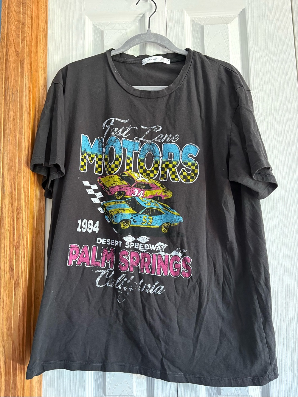Black 'Motors Palm Springs' Graphic Tee